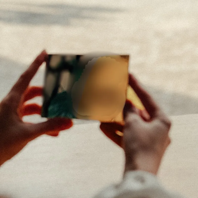 Woman looking in mirror
